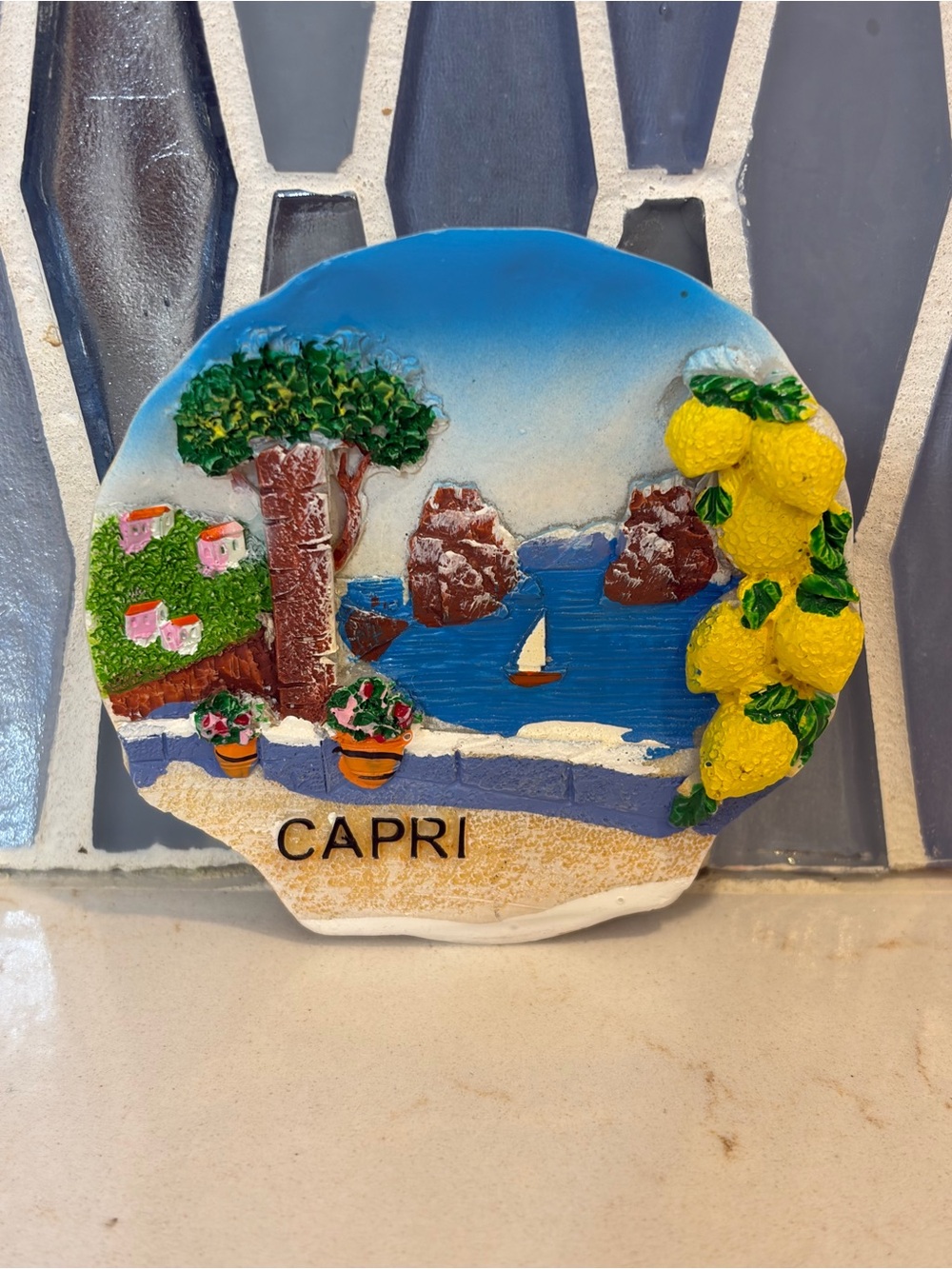🍋 Capri Ceramic Magnet - 3D Art